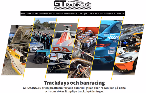 GTRacing.se webbportal för bankörning och trackdays i Sverige